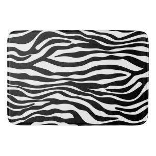 Alfombrilla De Baño La cebra raya negro y blanco del modelo + sus