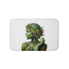 Alfombrilla De Baño La Dama Verde - Fondo Blanco