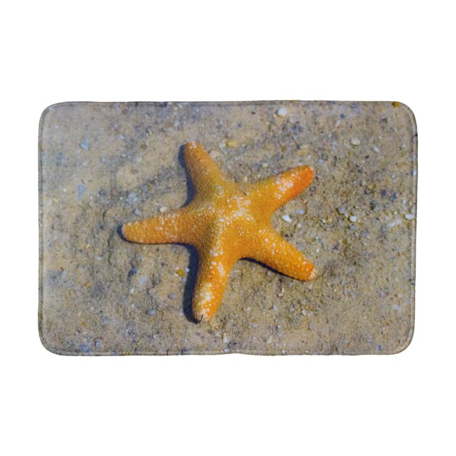 Alfombrilla De Baño La estrella de mar en la arena (Anverso)