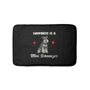 Alfombrilla De Baño La Felicidad Es Un Mini Schnauzer