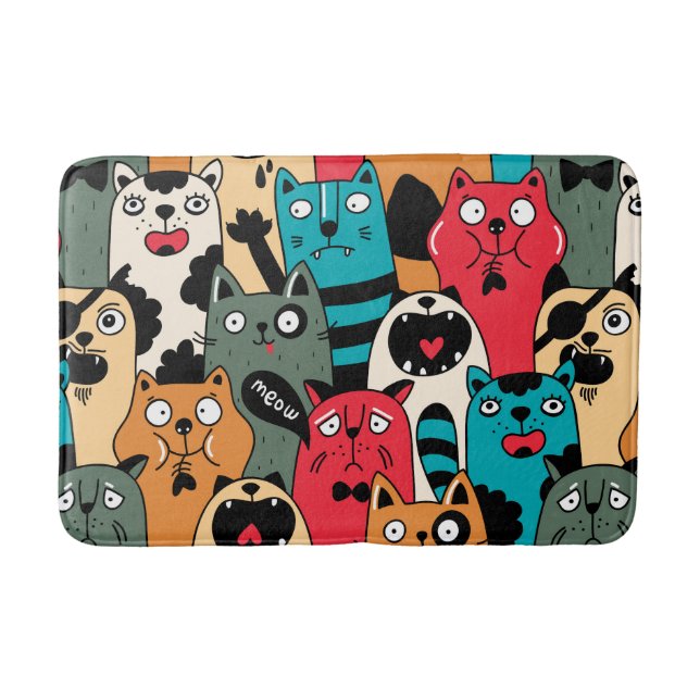 Alfombrilla De Baño La multitud de gatos (Anverso)