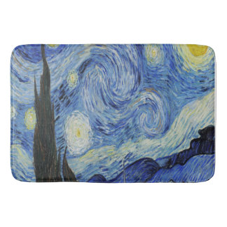 Alfombrilla De Baño La noche estrellada de Vincent Van Gogh
