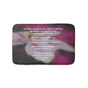 Alfombrilla De Baño La oración del Señor Nuestro Padre Clematis