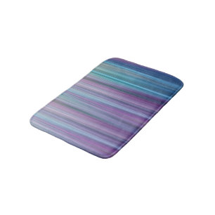 Alfombrilla De Baño La pendiente púrpura y verde azulada abstracta