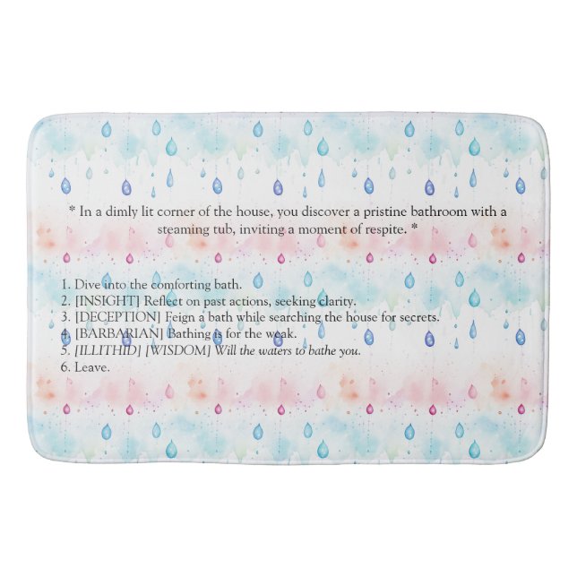 Alfombrilla De Baño La Puerta 3 de Baldur inspirada (Anverso)