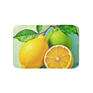 Alfombrilla De Baño La ráfaga de cítricos de Zesty en el diseño