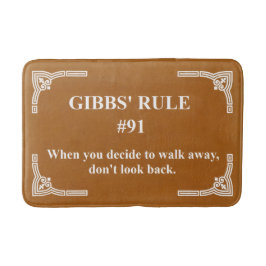 Alfombrilla De Baño la regla 91 de Gibbs