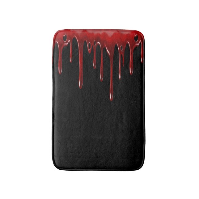 Alfombrilla De Baño La sangre de Falln gotea negro (Frente vertical)