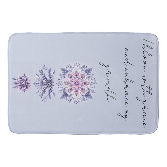 Alfombrilla De Baño La serenidad floreciente Mandala Bath Mat (Anverso)