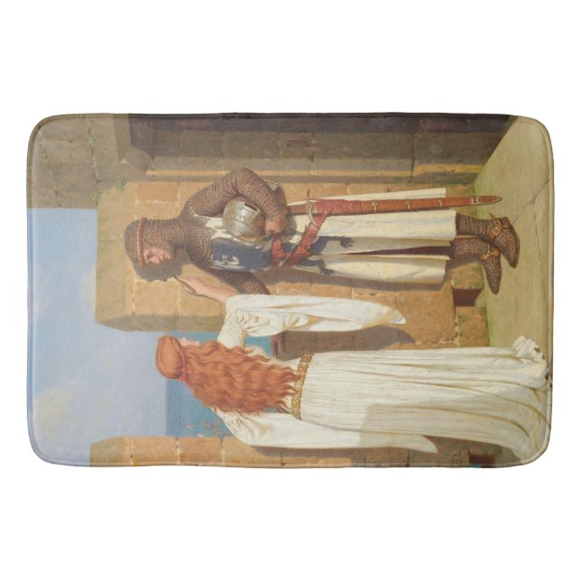 Alfombrilla De Baño La sombra del caballero (de Edmund Blair Leighton) (Anverso)