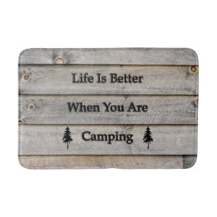 Alfombrilla De Baño La vida es mejor cuando acampas