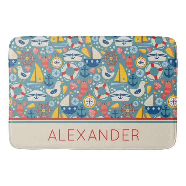 Alfombrilla De Baño La vida náutica personalizada (Anverso)