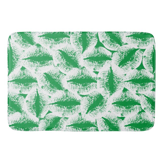 Alfombrilla De Baño Labios blancos #35 (Anverso)