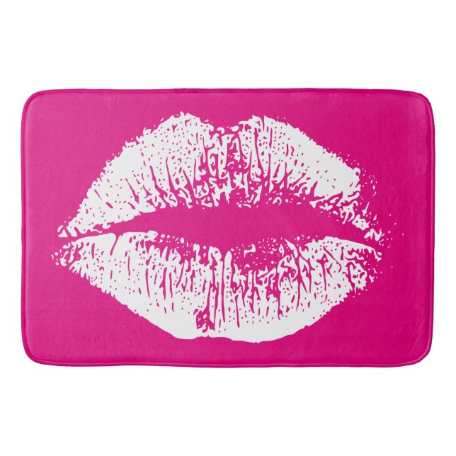 Alfombrilla De Baño Labios blancos #56 (Anverso)