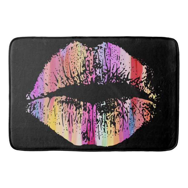 Alfombrilla De Baño Labios elegantes (Anverso)