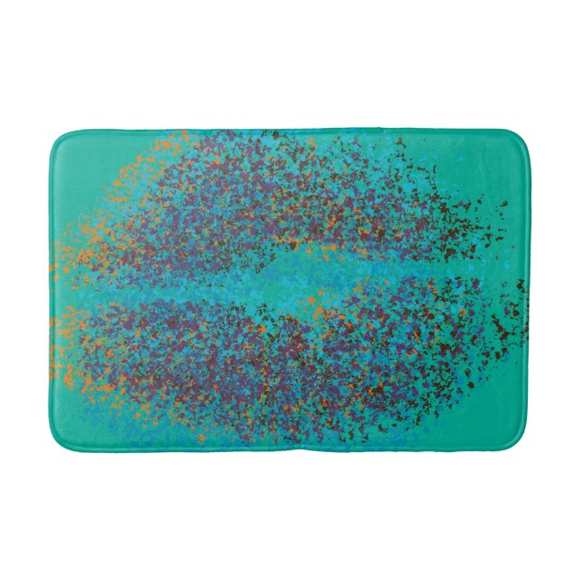 Alfombrilla De Baño Labios retro coloridos (Anverso)