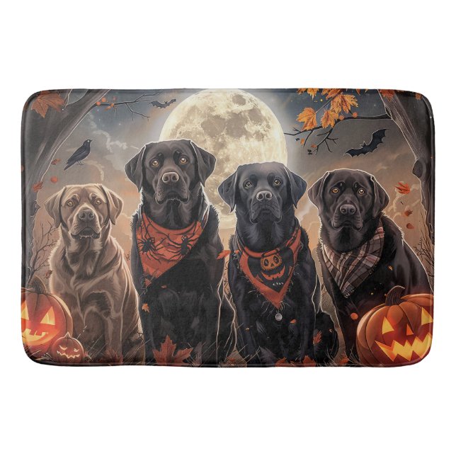 Alfombrilla De Baño Labrador Halloween Spooky (Anverso)