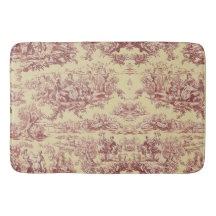 Laca virgen de tela roja amarilla de jouy