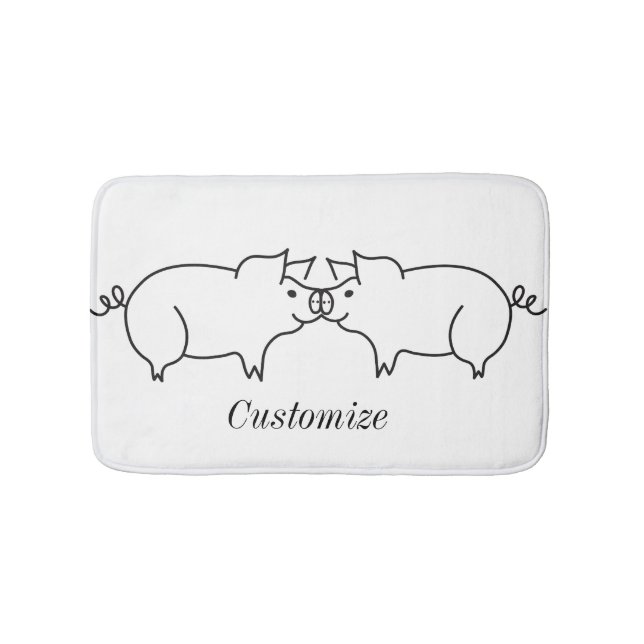 Alfombrilla De Baño Ladrón de animales porcinos (Anverso)