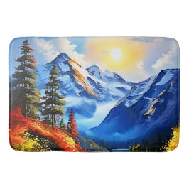Alfombrilla De Baño Lago de montaña: Vista panorámica
