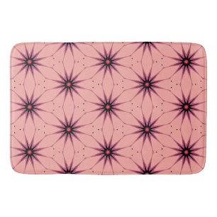Alfombrilla De Baño Lámpara de patrón geométrico de arranque rosa