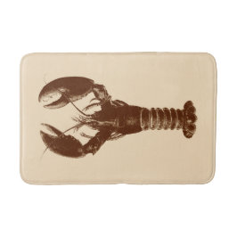 Alfombrilla De Baño Langosta marrón oscuro en beige claro