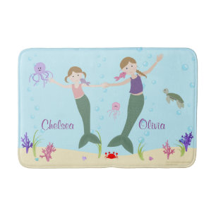 Alfombrilla De Baño Las hermanas rubias oscuras de la sirena