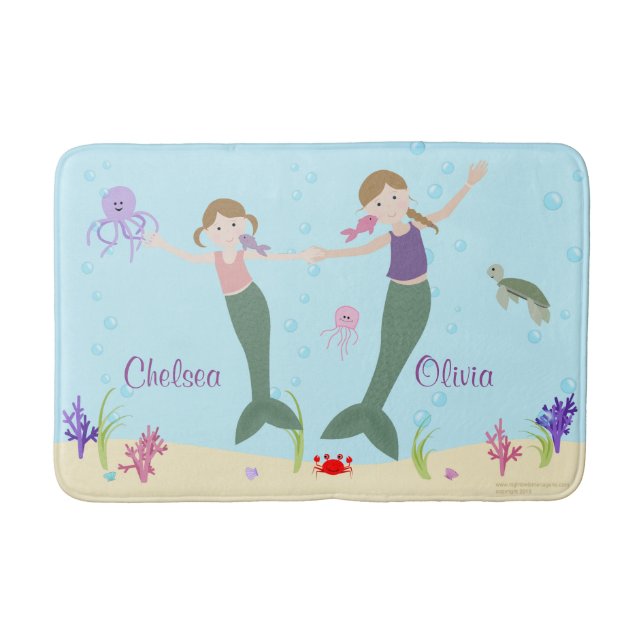 Alfombrilla De Baño Las hermanas rubias oscuras de la sirena (Anverso)