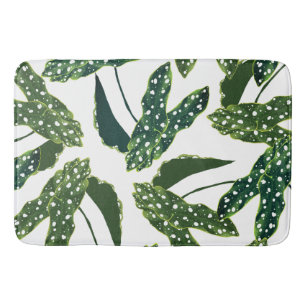 Alfombrilla De Baño Las hojas de Begonia con foco bohemio
