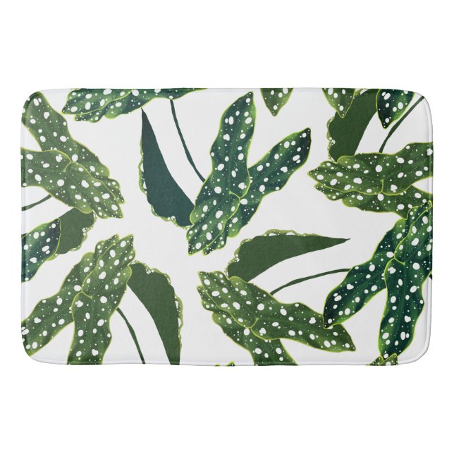 Alfombrilla De Baño Las hojas de Begonia con foco bohemio (Anverso)