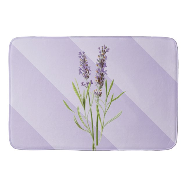 Alfombrilla De Baño Lavanda morado suave y elegante (Anverso)