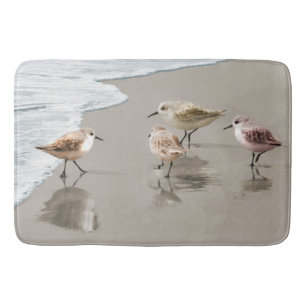 Alfombrilla De Baño Lavanderas en la línea de la playa