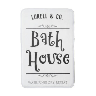 Alfombrilla De Baño Lavandería de baño personalizada con lavado de lav