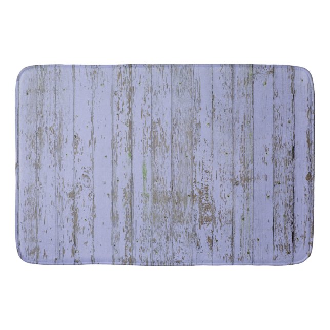 Alfombrilla De Baño Lavender Faux Wood Textura Bath Mat (Anverso)