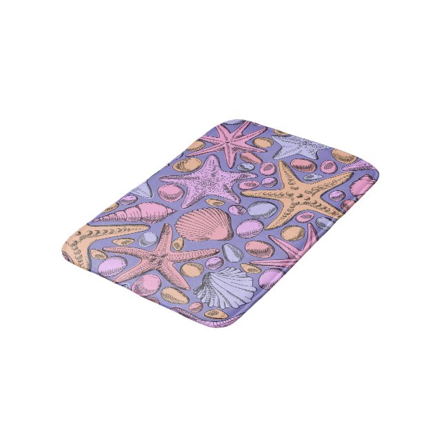 Alfombrilla De Baño Lavender Seashell Fantasy Small Bath Mat (Angular)