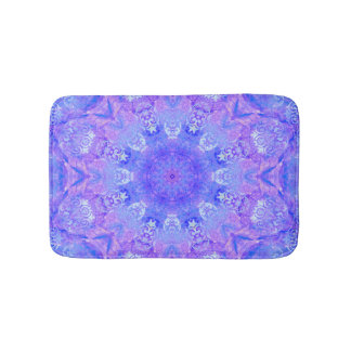 Alfombrilla De Baño Lavender Sky Blue Purple Sparkle Damask