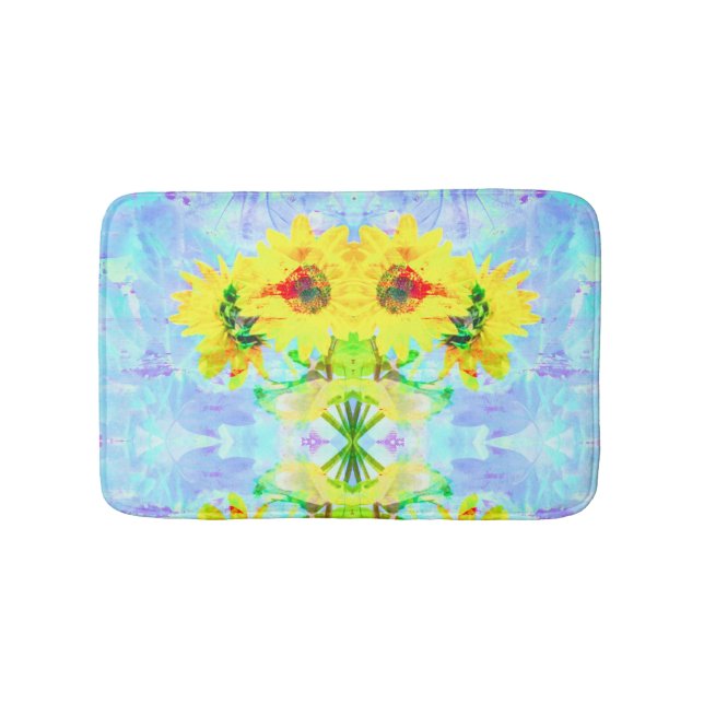 Alfombrilla De Baño Lavender Sunflowers Bath Mat (Anverso)
