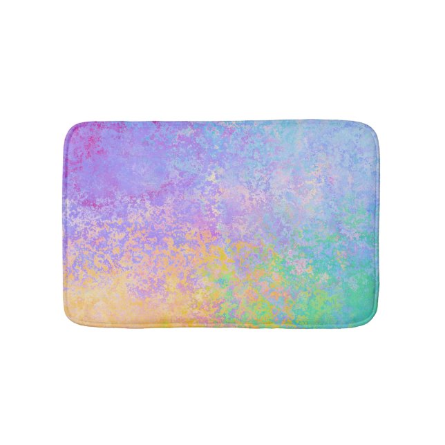 Alfombrilla De Baño Lavender Sunrise Pastel Neon Alcohol Tinta Resumen (Anverso)