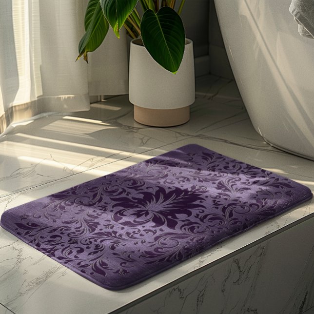 Alfombrilla De Baño Lazo púrpura de aluminio cepillado metálico (Subido por el creador)