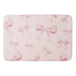 Alfombrilla De Baño Lazos Rosados Lindo Coqueto Chic de Cabaña