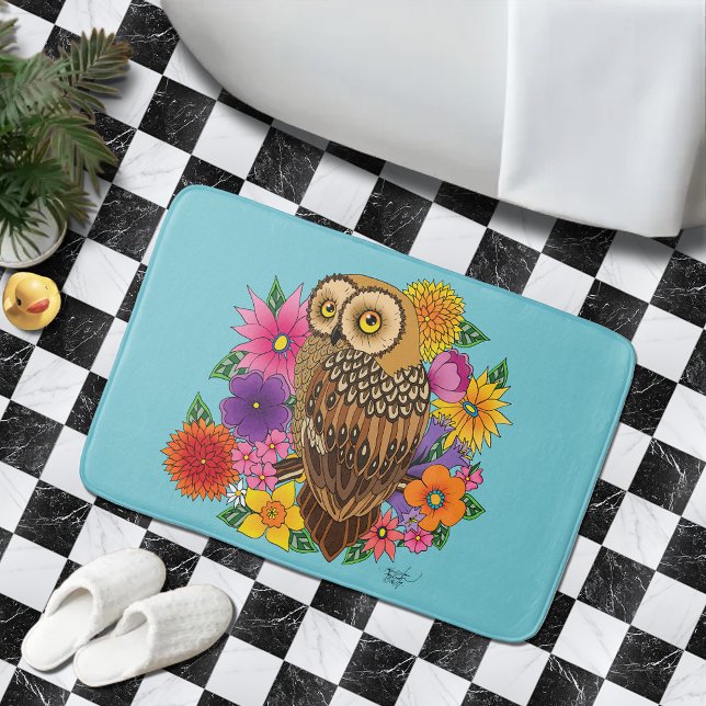 Alfombrilla De Baño Lechuza Bouquet (Subido por el creador)
