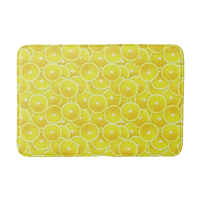 Alfombrilla De Baño Lemon Slices de arte pop (Anverso)
