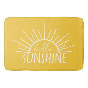 Alfombrilla De Baño Lemon Yellow Simple Moderno Hello Sunshine