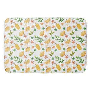 Alfombrilla De Baño Lemones acuarelas y popsicles