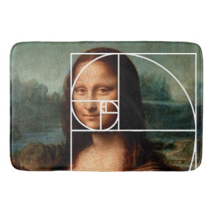 Alfombrilla De Baño Leonardo da Vinci Mona Lisa Fibonacci Sequence