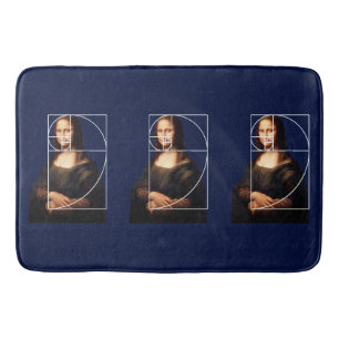 Alfombrilla De Baño Leonardo da Vinci Mona Lisa Fibonacci Sequence