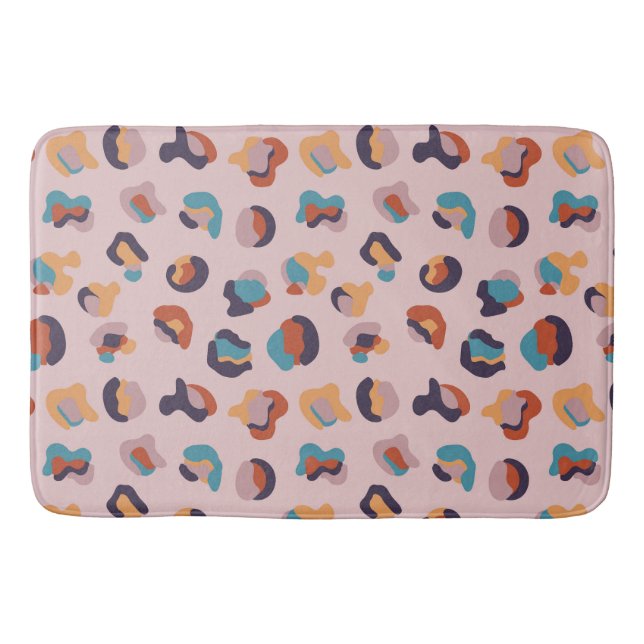 Alfombrilla De Baño Leopard Animal Pink Moderno (Anverso)