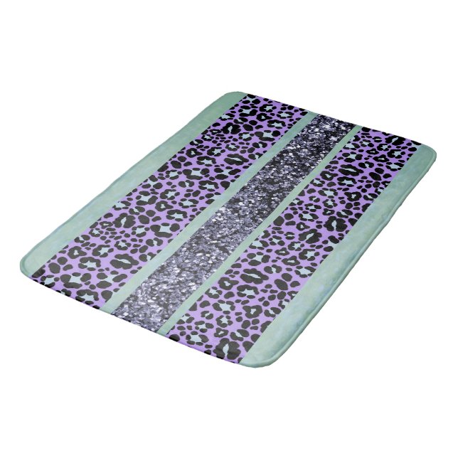 Alfombrilla De Baño Leopard Glitter Stripes Glam 3 (Angular)