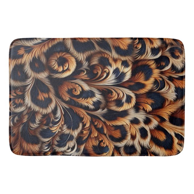 Alfombrilla De Baño Leopard Luxe: Transforme el cuarto de baño con un (Anverso)