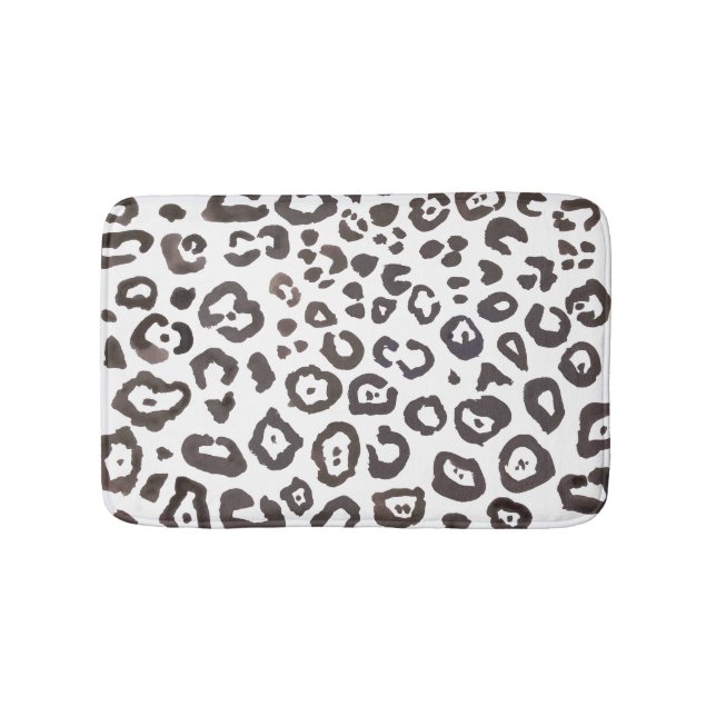 Alfombrilla De Baño Leopard Print Animal Pattern Bath Mat (Anverso)